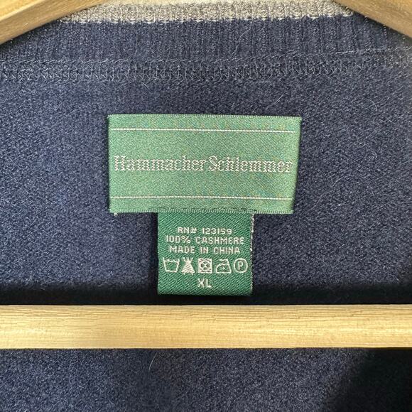 Hammacher Schlemmer Mens Luxury Washable 100% Cashmere Crew Neck Sweater XL - Picture 3 of 8